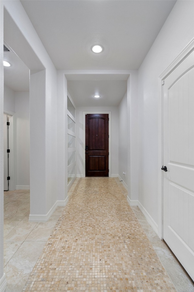 hallway featuring built in features