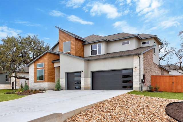 view of front of house featuring a garage