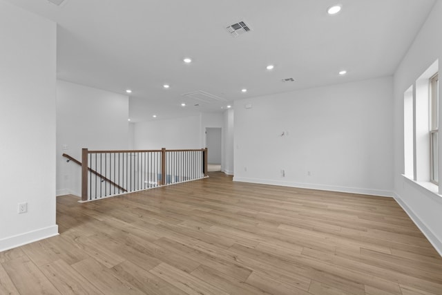 empty room featuring light hardwood / wood-style flooring