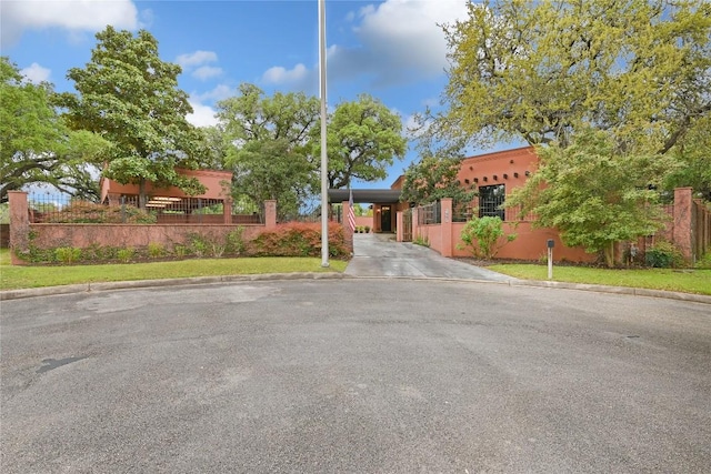 view of front of property with fence