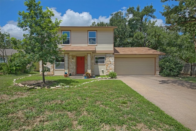 view of front of property with a front yard