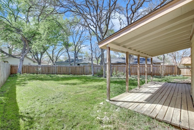 12002 Hardwood Trl, Austin, TX 78750 - view of yard with a wooden deck