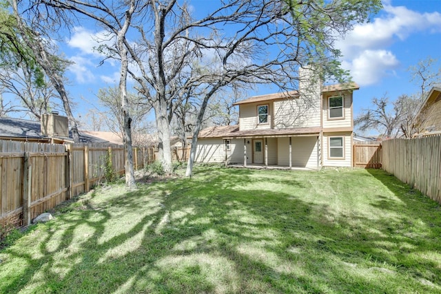 12002 Hardwood Trl, Austin, TX 78750 - rear view of property with a chimney