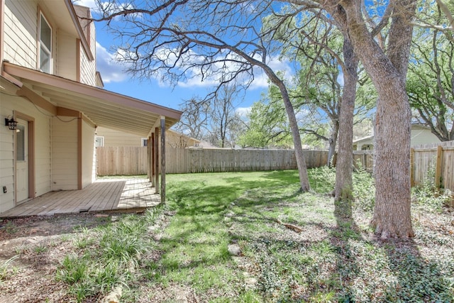 12002 Hardwood Trl, Austin, TX 78750 - view of yard featuring a deck