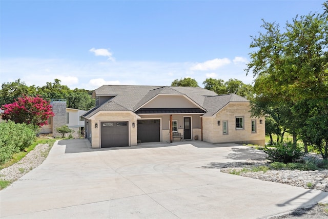 view of front of house featuring a garage