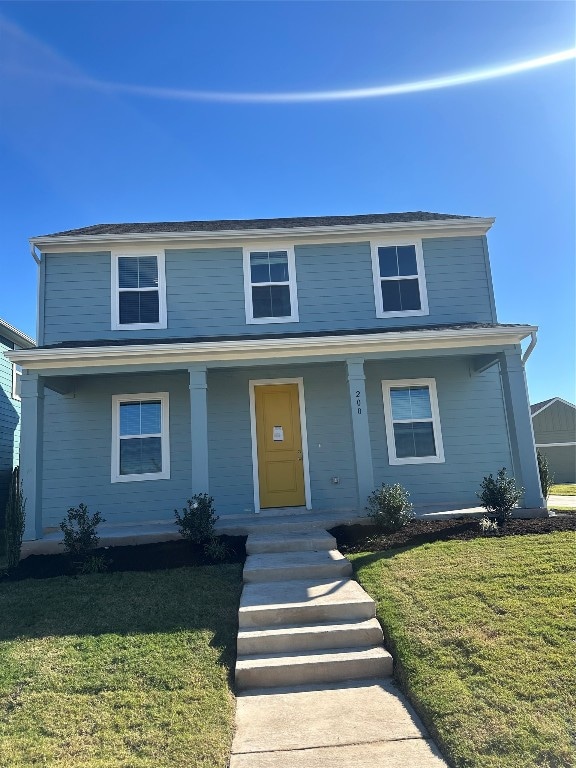 view of property with a front yard