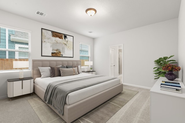 view of carpeted bedroom