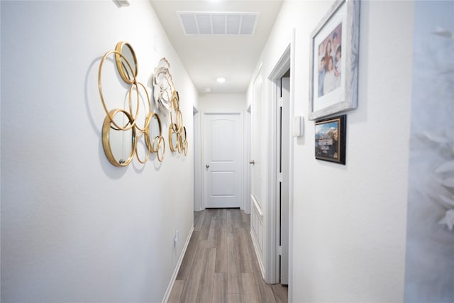 hall featuring hardwood / wood-style flooring