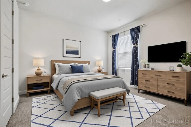 1837 Flying Horseshoe Bnd, Georgetown, TX 78628 - bedroom with light carpet and baseboards