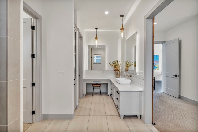 bathroom with vanity