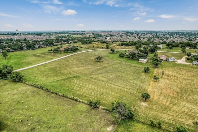 aerial view featuring a rural view