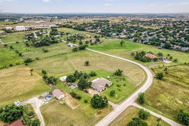 drone / aerial view featuring a rural view