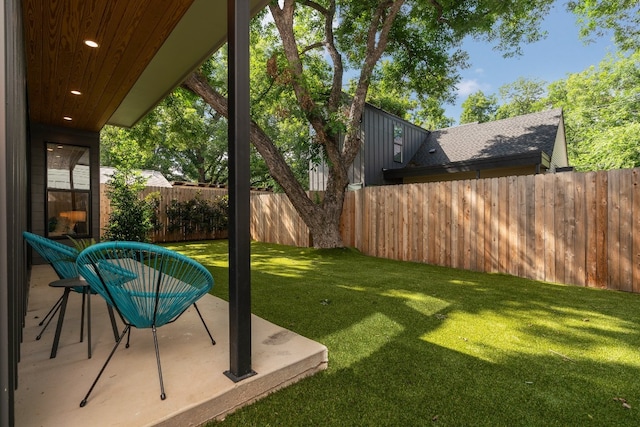 view of yard featuring a patio area