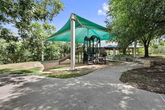 view of jungle gym