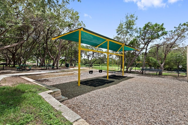 view of community featuring a playground