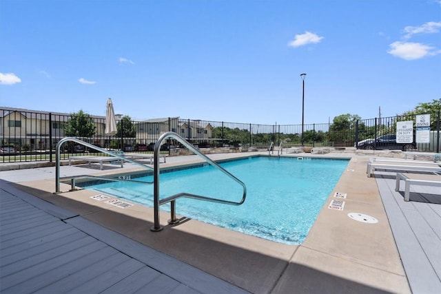 view of pool with a patio area