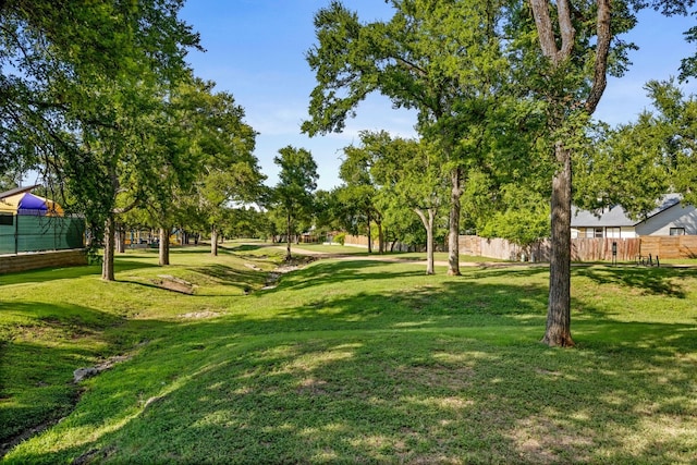 surrounding community with a lawn