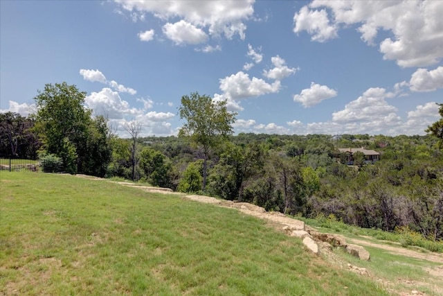 view of yard with a rural view