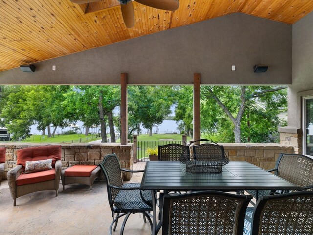 view of patio featuring an outdoor hangout area