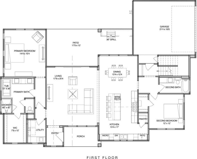 3001 Funston St, Austin, TX 78703 - view of floor plan / room layout