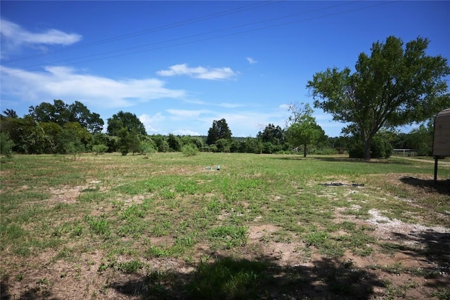 view of yard featuring a rural view