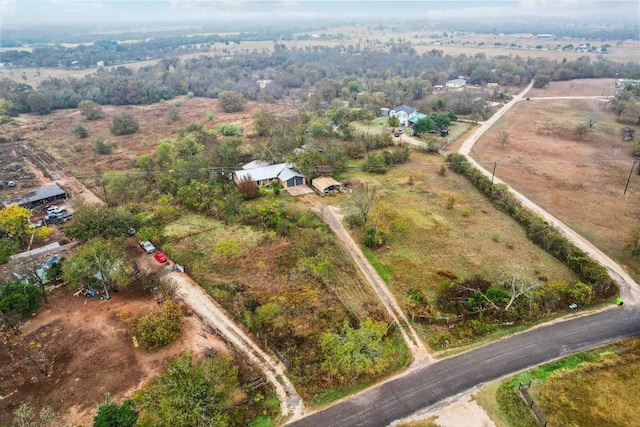 drone / aerial view featuring a rural view