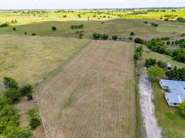 aerial view with a rural view