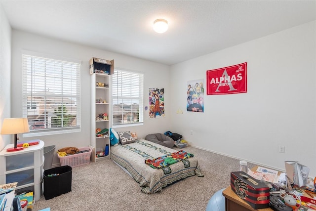 view of carpeted bedroom