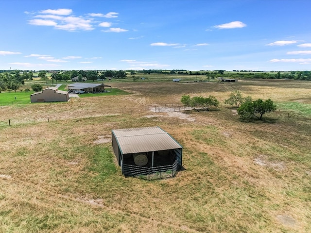 drone / aerial view with a rural view