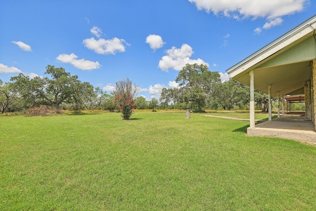 view of yard with a carport