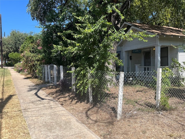 view of home's exterior featuring covered porch