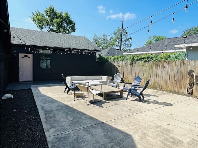 view of patio / terrace with an outdoor living space