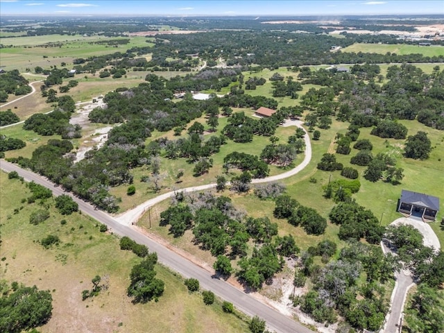 bird's eye view with a rural view