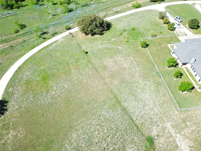 aerial view with a rural view