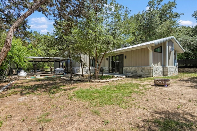5110 Sioux Ln, Austin, TX 78734 - view of yard with an outdoor fire pit