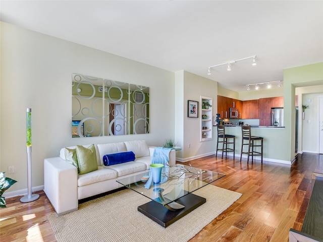 living room featuring hardwood / wood-style floors