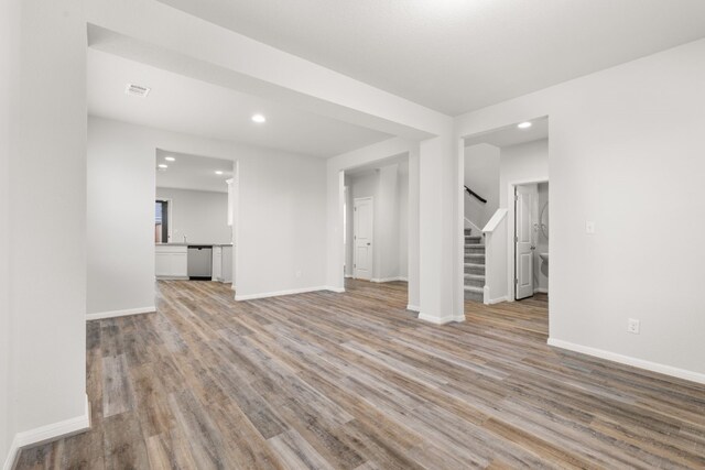 interior space featuring light hardwood / wood-style floors