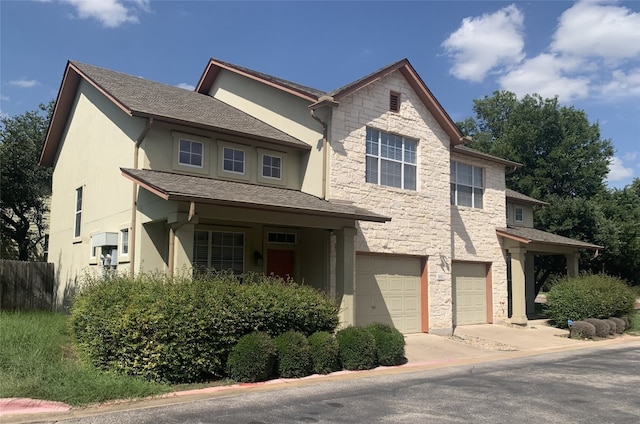 view of front of home featuring a garage