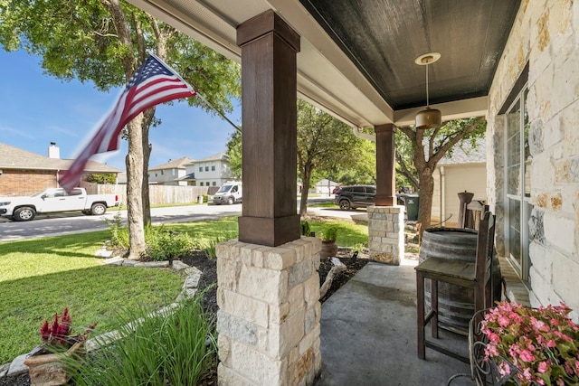 view of patio / terrace with covered porch