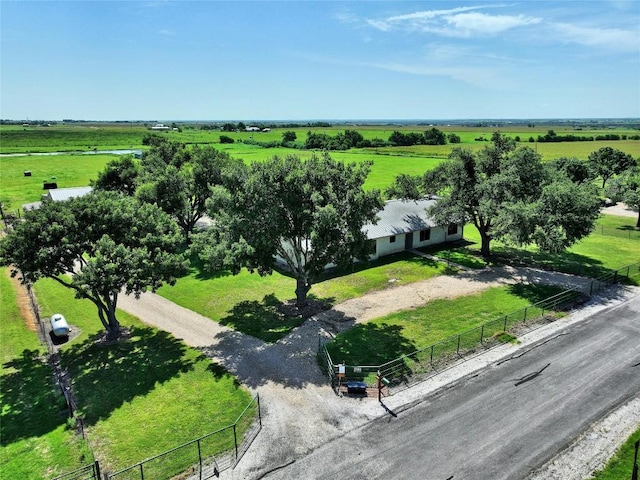 drone / aerial view featuring a rural view