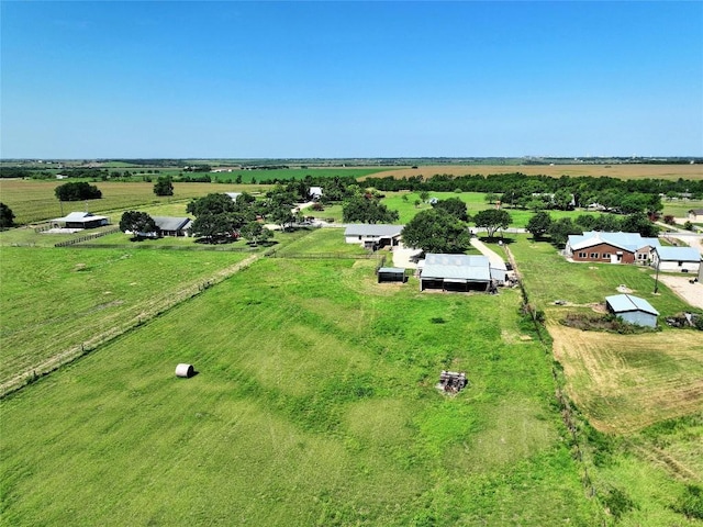 bird's eye view with a rural view