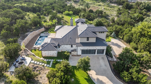 birds eye view of property