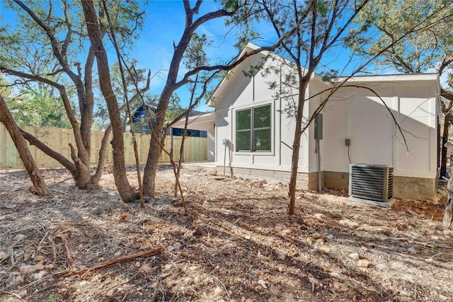 view of property exterior featuring cooling unit