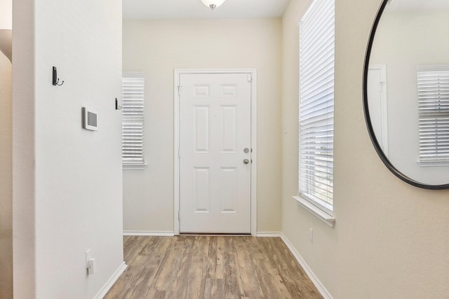 entryway featuring light hardwood / wood-style flooring