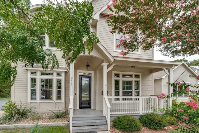 view of front of home featuring a porch