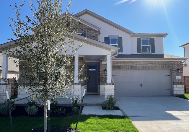 craftsman-style home featuring a garage