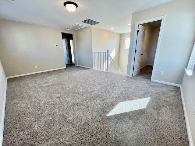 view of carpeted spare room