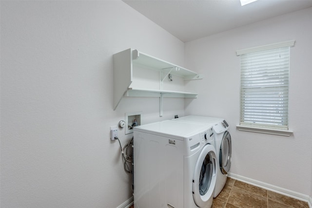 laundry area featuring washing machine and dryer