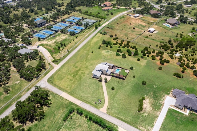 bird's eye view featuring a rural view