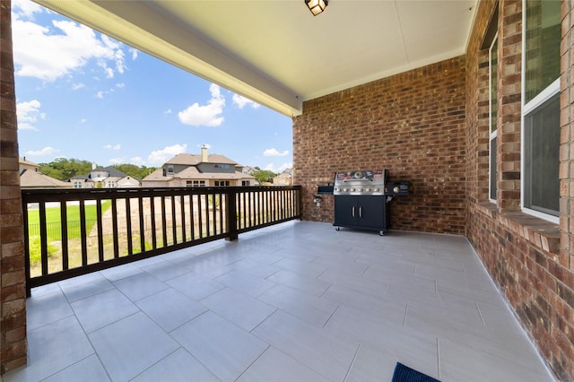 balcony with a grill